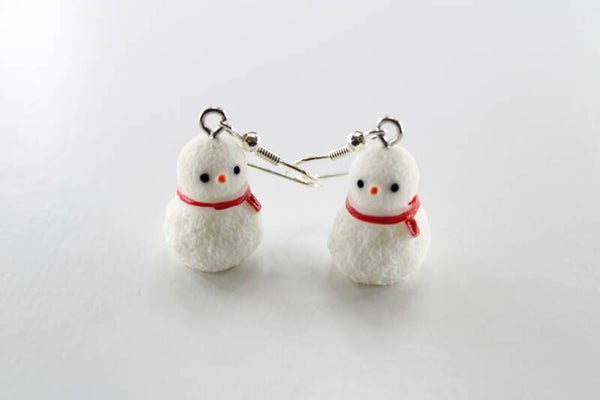 Sneeuwpop Met Sjaal - Oorbellen