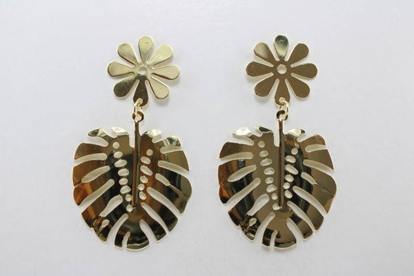 Monstera Blad - Oorbellen