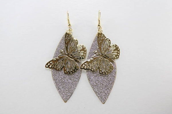 Fancy Golden Butterfly Oorbellen