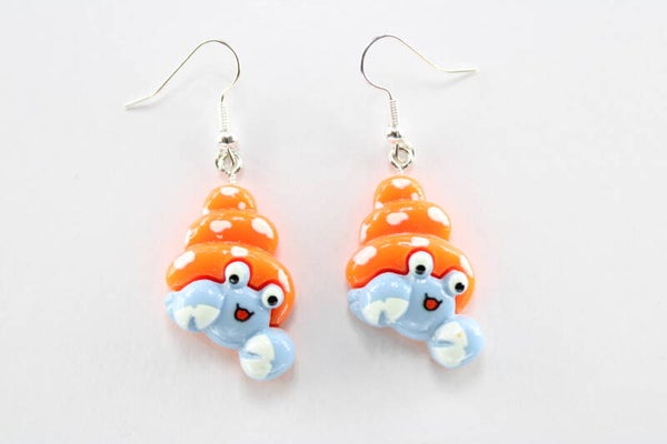 Heremietkreeft - Oorbellen