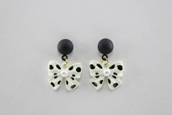 Oorknop Polka Dot Strik - Oorbellen