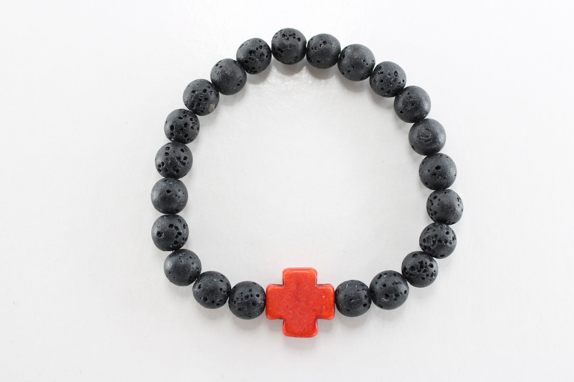 Natuurstenen Kralen Met Kruis - Armband Dream Natuursteen