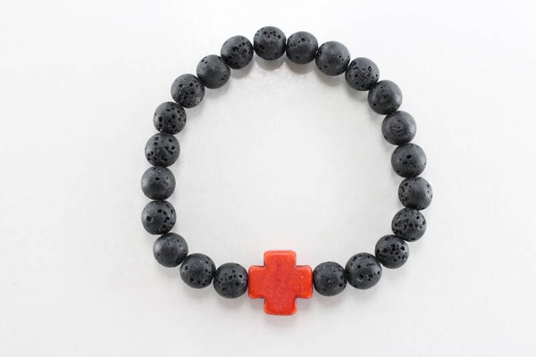 Natuurstenen Kralen Met Kruis - Armband Dream Natuursteen