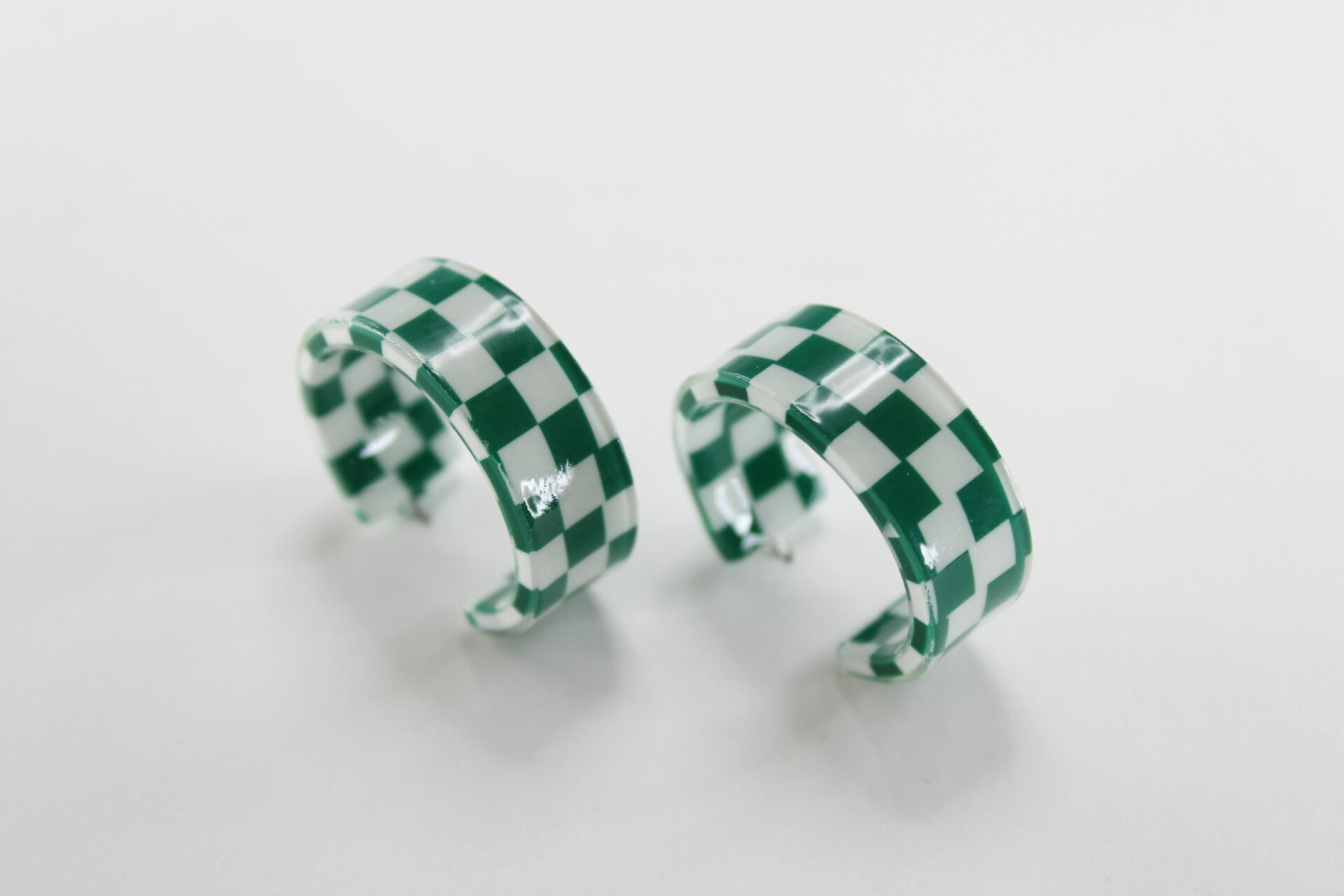 Geblokte Hoop Oorring 25 mm Divers - Oorbellen Hoop 25