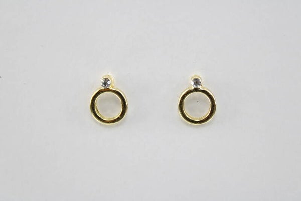Oorknop Ring Met Steentje - Oorbellen