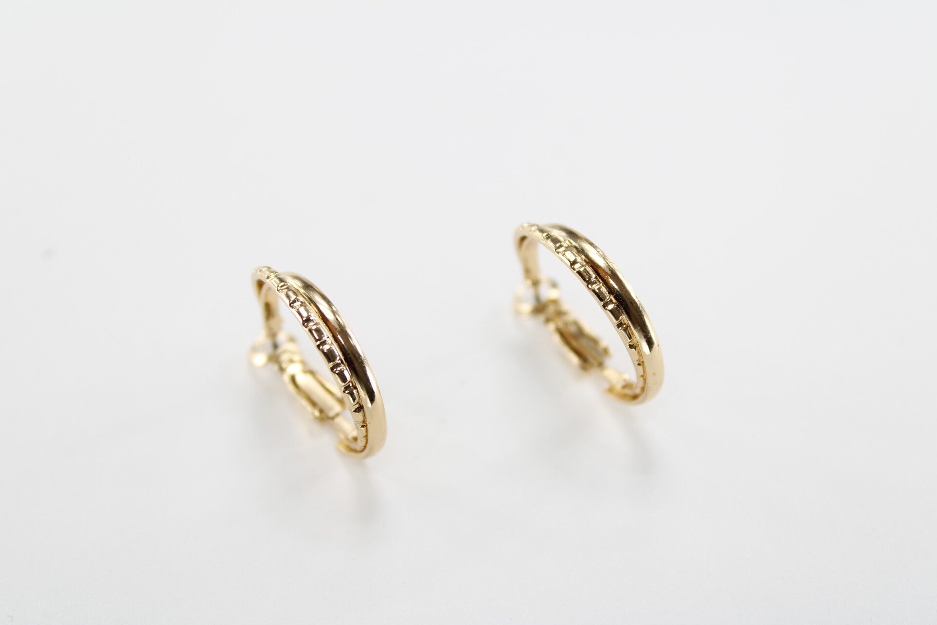 Dubbele Hoops Met Diamantjes 20 mm - Oorbellen Hoop 20