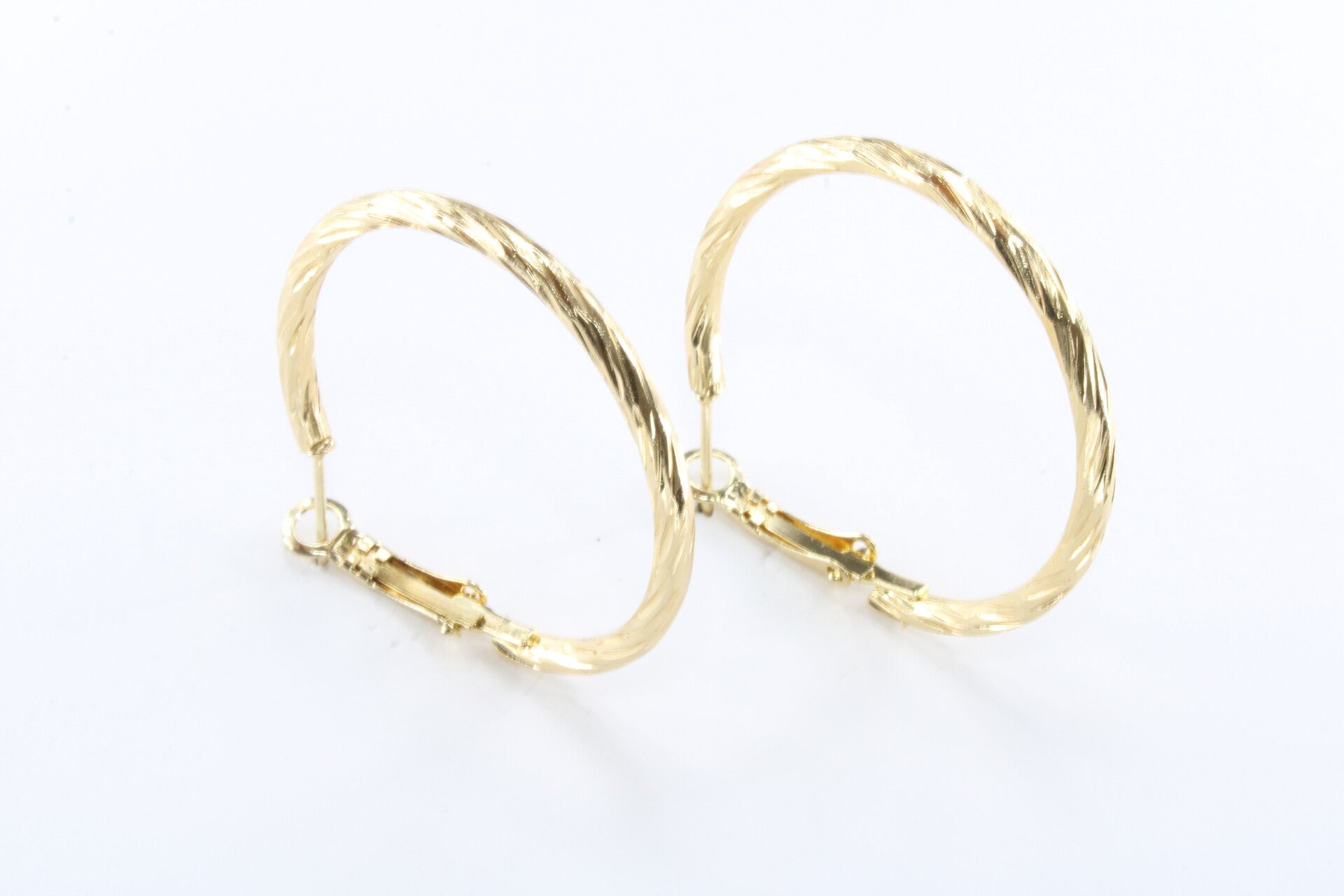 Gedraaide Hoops 35 mm - Oorbellen Hoop 35