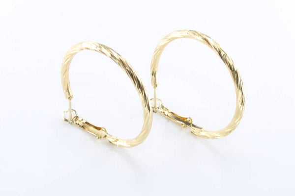 Gedraaide Hoops 35 mm - Oorbellen Hoop 35