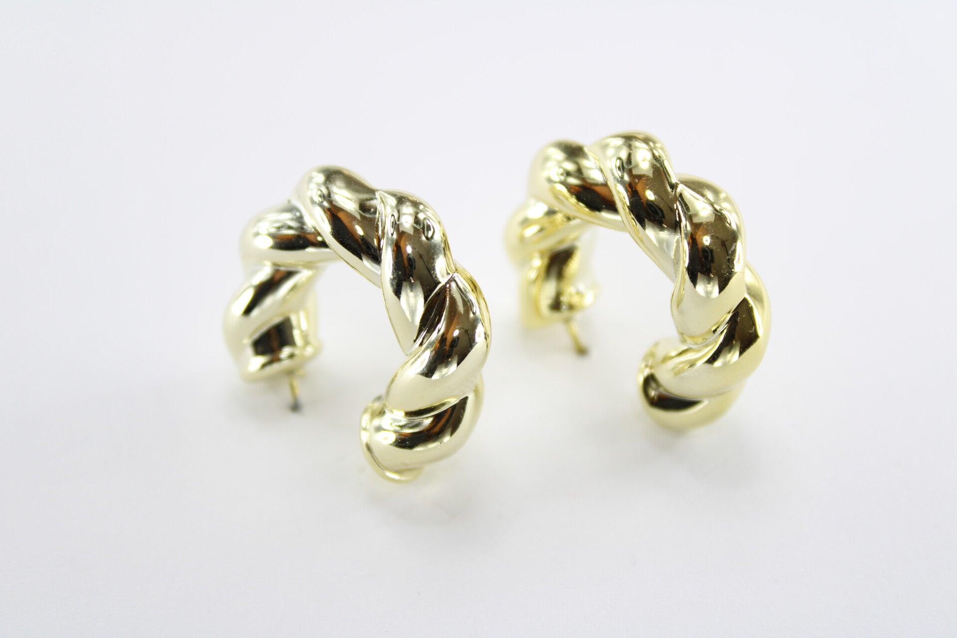 Groffe Twist Hoops 27 mm - Oorbellen Hoop 27