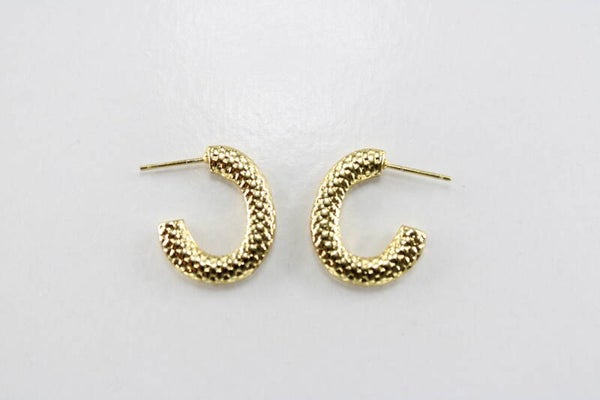 Hoops Met Textuur 20 mm - Oorbellen Hoop 20