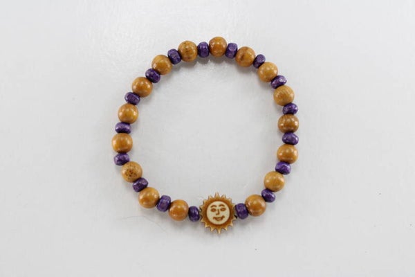 Houten Kralen Met Zonnetje Divers - Armband Kralen
