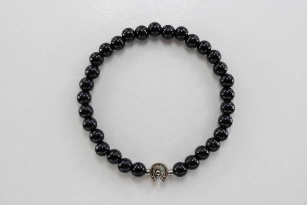 Zwarte Kralen Met Hoefijzer Divers - Armband Kralen Dieren