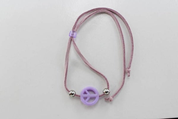 Leren Bandjes Met Peace Symbool Divers - Armband Kralen