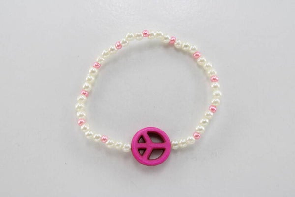 Kralenarmband Met Peace Symbool Divers - Armband Kralen