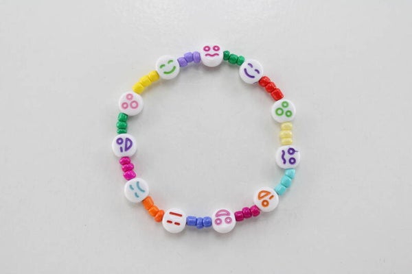 Gekleurde Smileys Kralenarmband Divers - Armband Kralen