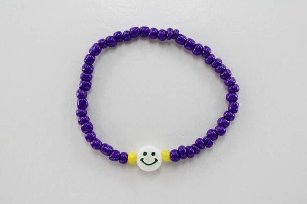 Kleurige Armband Met Smiley - Armband Kralen