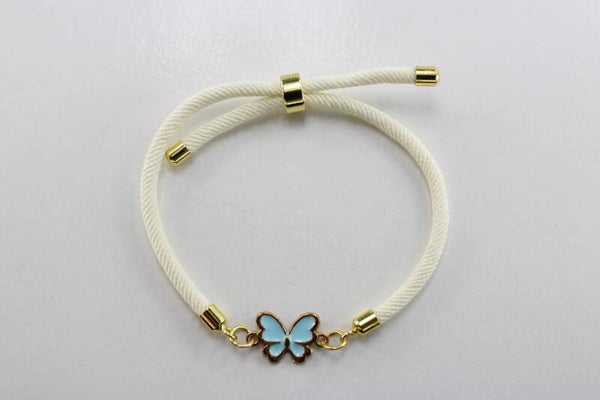 Stoffen Koord Met Insecten Bedel Divers - Armband Dieren