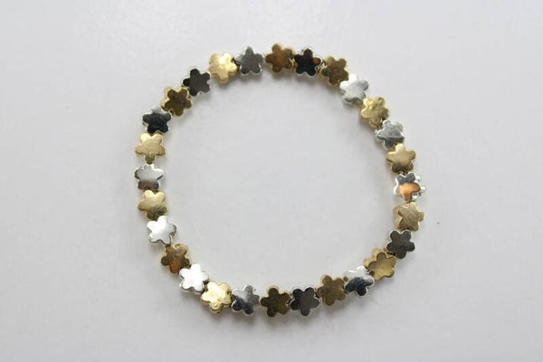 1Bloemschakel - Armband Kralen Natuur