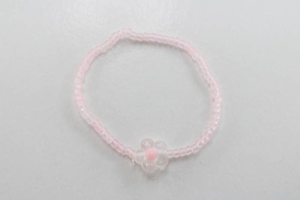 1Kralenarmband Met Bloem - Armband Kralen Natuur