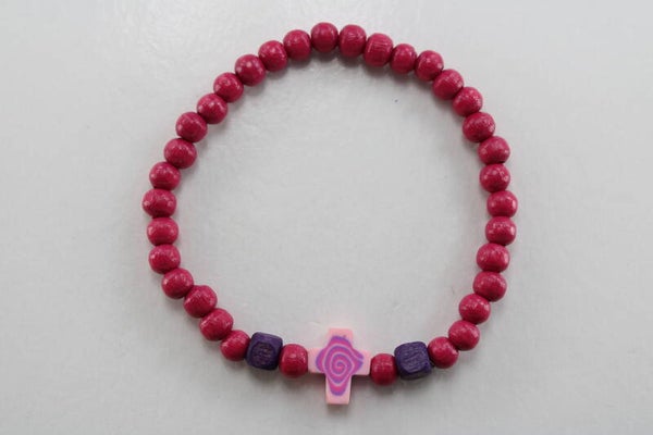 Houten Kralen Met Kruis Divers - Armband Kralen