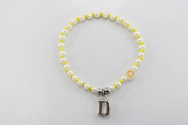 1Letter Hart Armband Divers - Armband Kralen Tekst