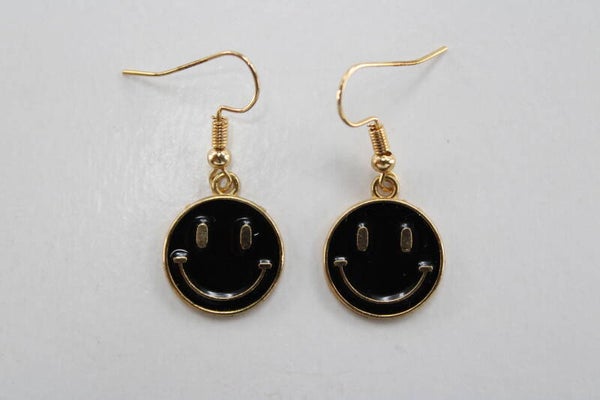 Goud/Gekleurde Smileys - Oorbellen