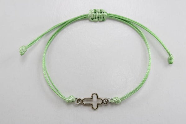 Touwbandje Met Kruis - Armband