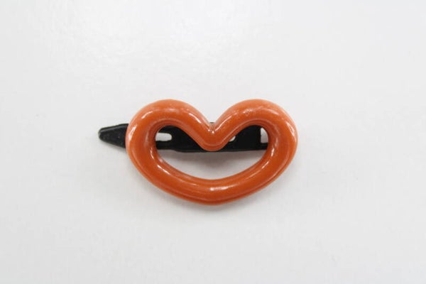 Haarclip Hart - Haarclip Oranje