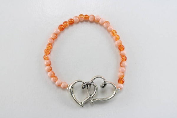 Hart Kralenarmband - Armband Oranje