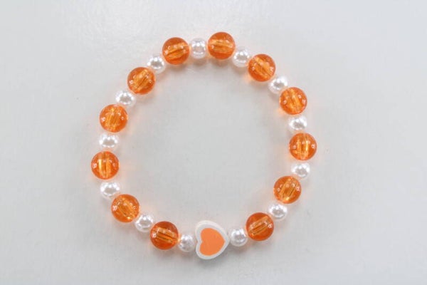 Kralen Armband Hart - Armband Oranje