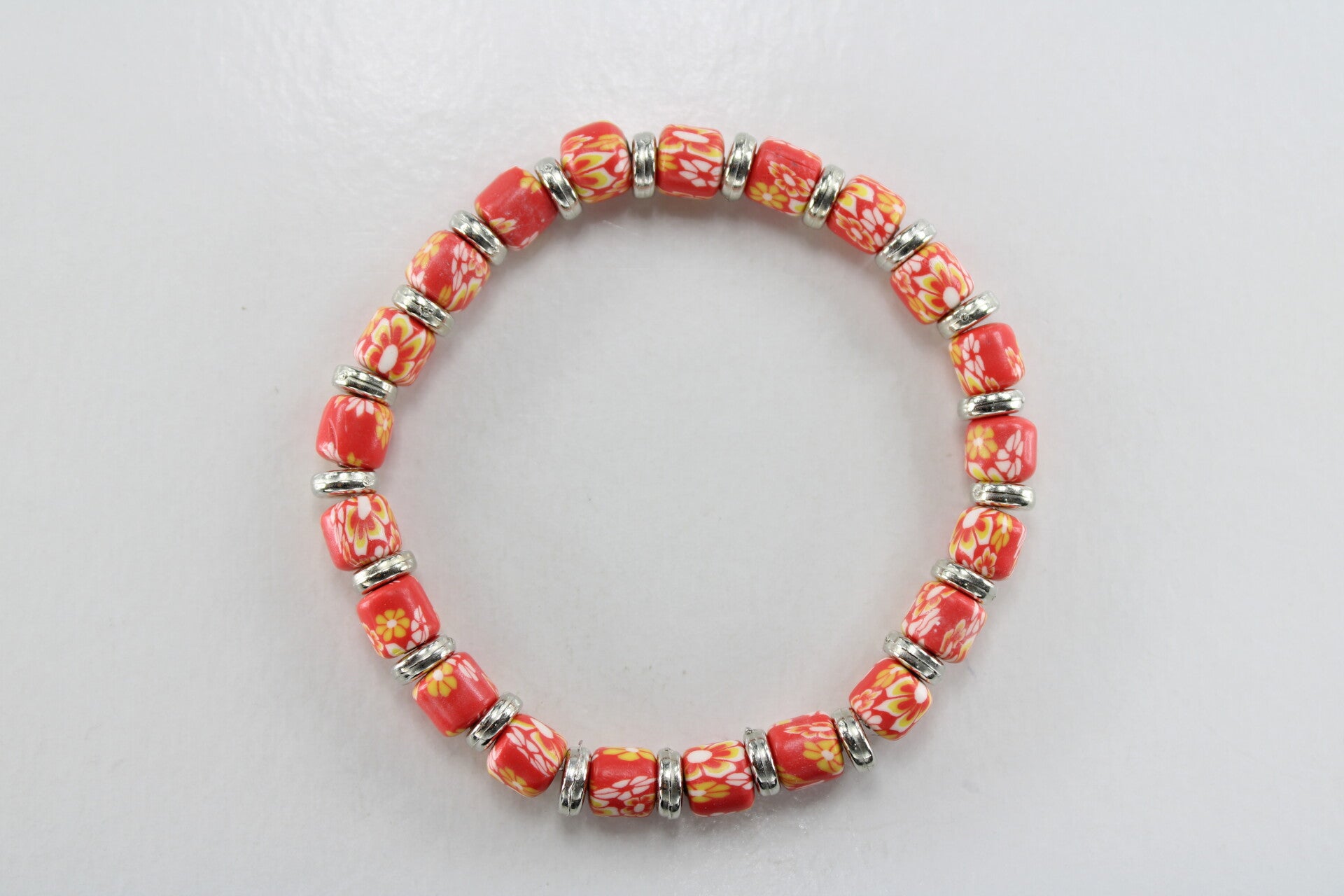 Flower Kralen Armband - Armband Oranje