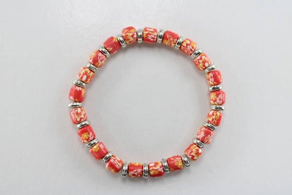 Flower Kralen Armband - Armband Oranje