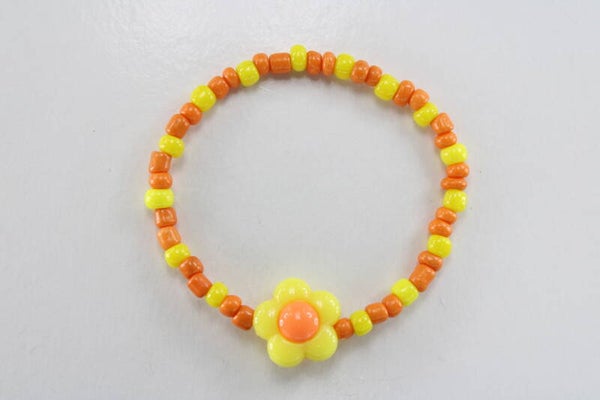 Vrolijke Bloem - Armband Oranje