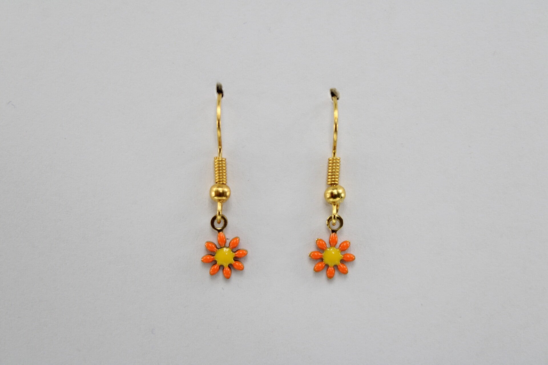 Oranje Flower - Oorbellen Oranje