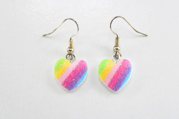 Regenboog Hartjes Met Glitter - Oorbellen Dream Hart