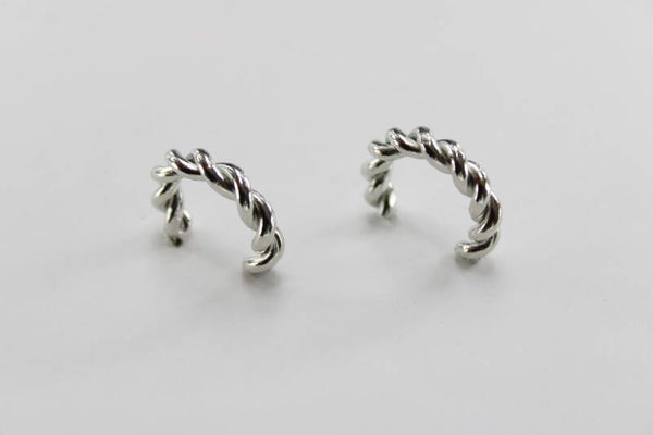 Gevlochten Oorring 18 mm - Oorbellen Hoop 18