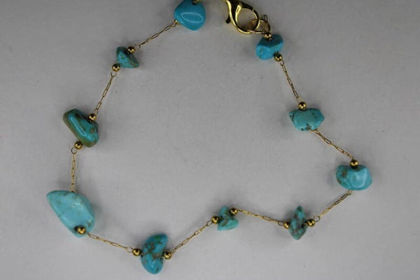 Blauwe Natuurstenen - Armband