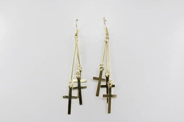 Triple Cross - Oorbellen Kruis