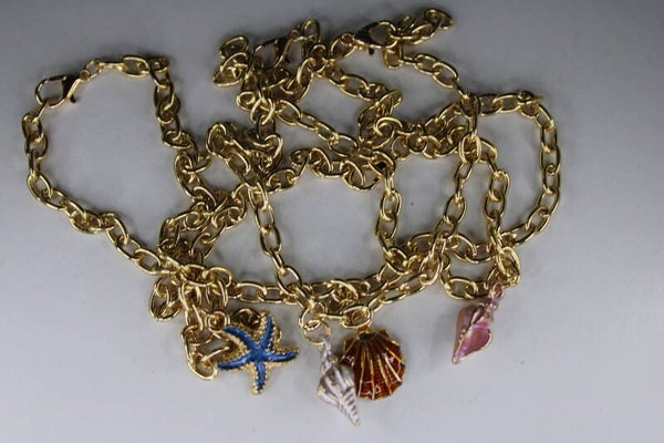 Gouden "Chain" Met Schelpjes - Enkelbandje