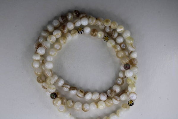 Kleine Ronde Natuurstenen - Armband