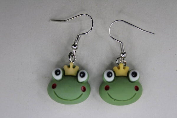 Kikker Met Kroon - Oorbellen