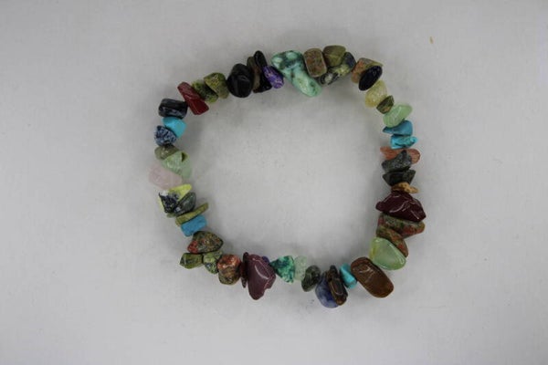 Diverse Gekleurde Natuurstenen - Armband
