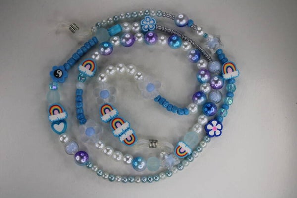 Blauwe Kralen - Brillenkoord