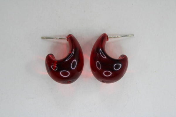 Kleine Gekleurde Ovaal Hoops - Oorbellen