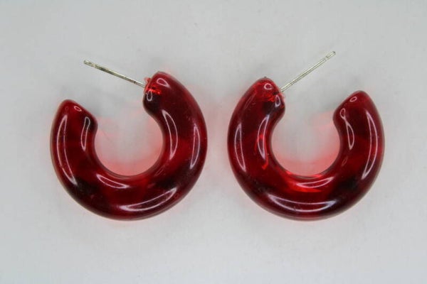 Kleine Doorzichtig/Gekleurde Hoops - Oorbellen