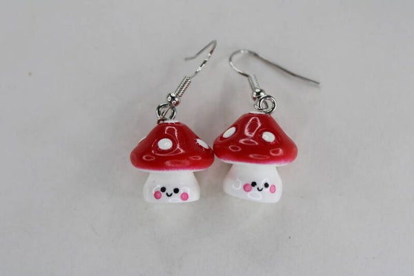 Vrolijke Paddenstoel - Oorbellen