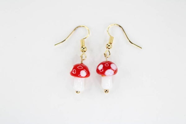 Kleine Glanzende Paddenstoelen Divers - Oorbellen