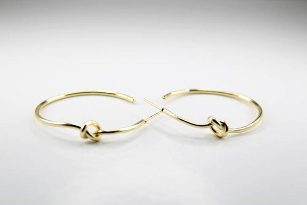 Dunne Hoops In Een Knoop - Oorbellen