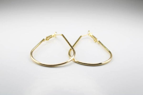 Dunne Traanvormige Hoops - Oorbellen