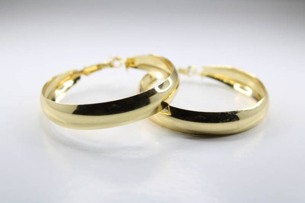 Simpele Brede Hoops - Oorbellen